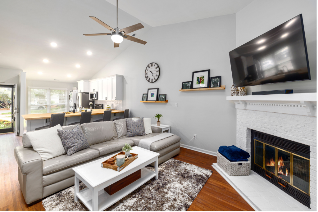 Home appliances including kitchen and household appliances in a modern home